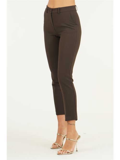 Pantalone in cady elastico GM by Gai Mattiolo | GM4420MORO